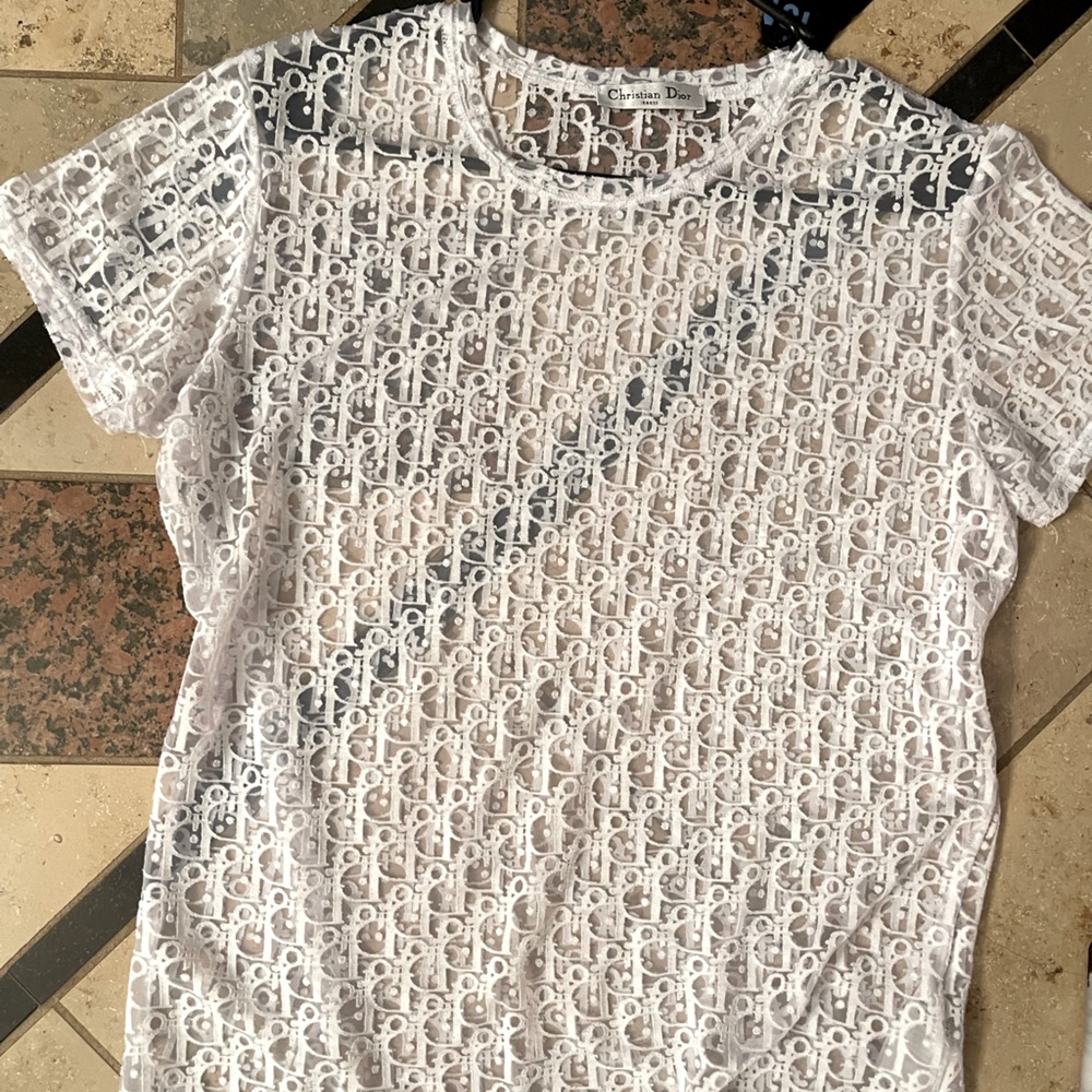 Christian Dior white shirt great for summer muscle shirt